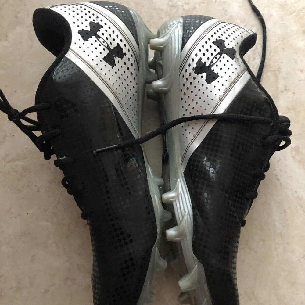 Under Armour Spotlight 4D Foam UA Men Football Cleats Size 13 DS onyx new zebra